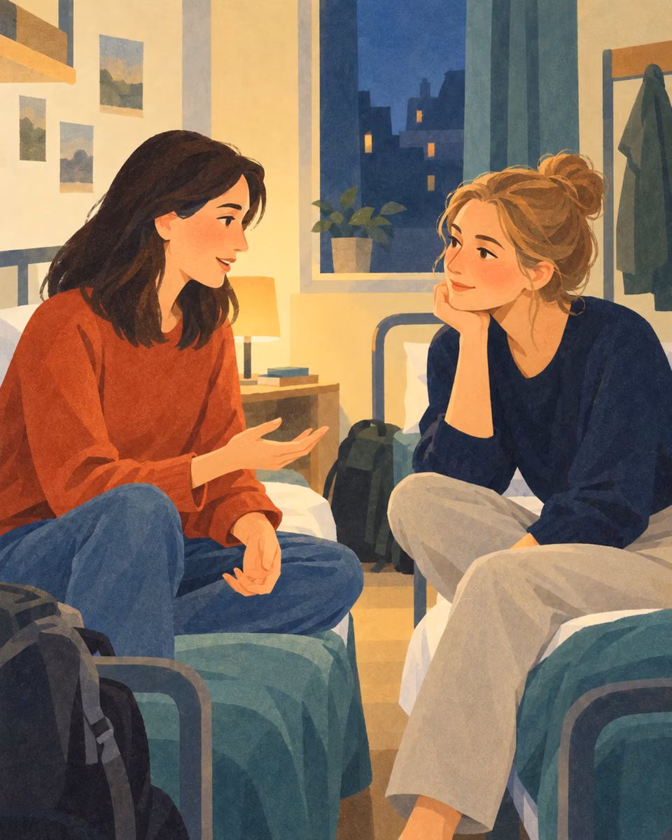 Illustration for A Friend in a Hostel